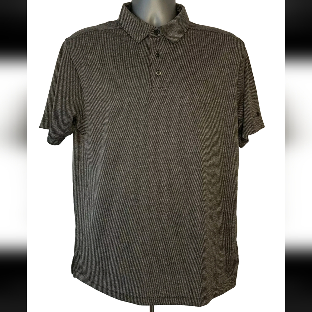 Grand Slam Performance Gray Short Sleeve Golf Polo Shirt Mens Size Medium M.